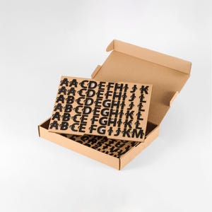 Letras de madera con imán, letras magnéticas para menú, letras para menú, letras de madera, juguetes educativos, alfabeto de madera, letras para anuncios