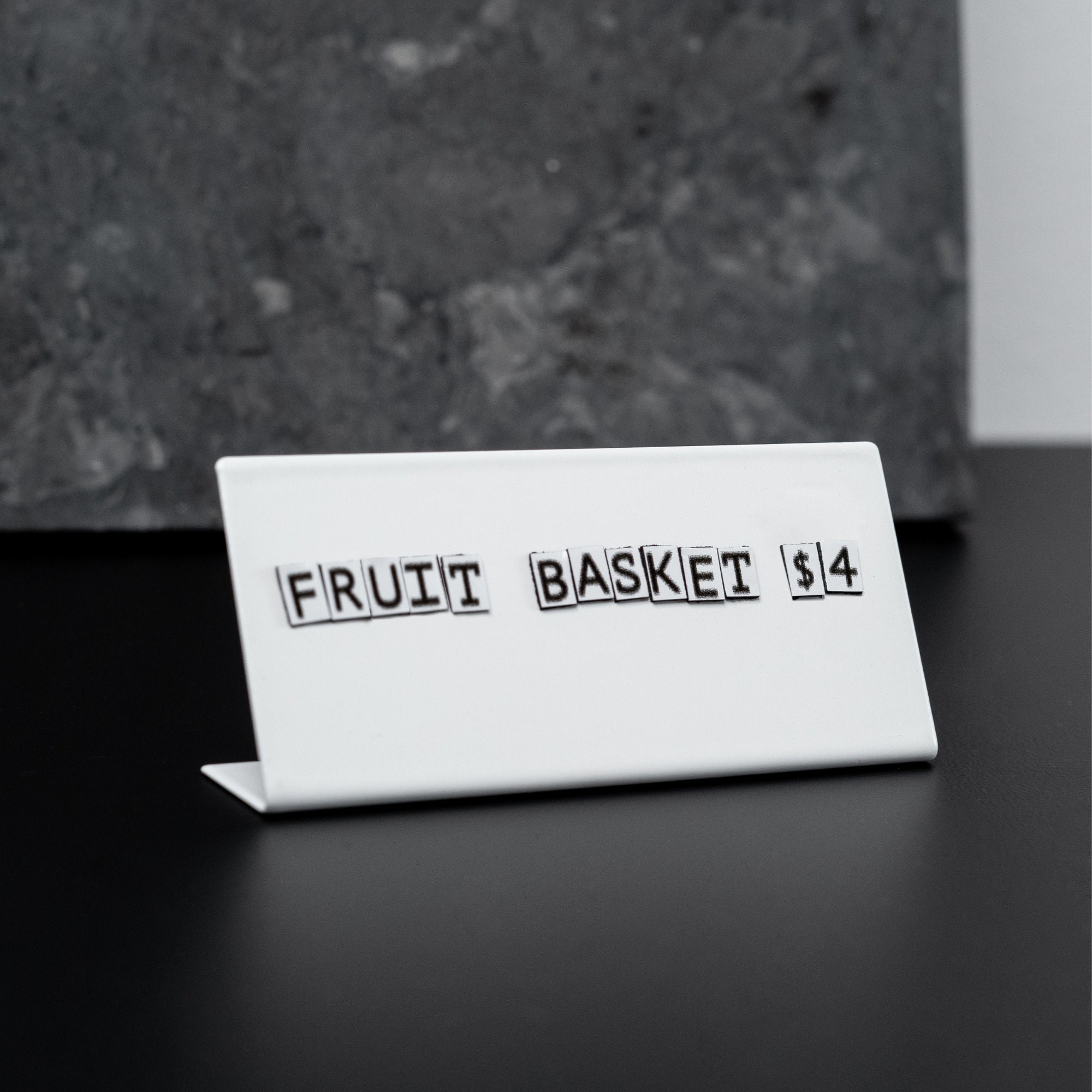 Black Metal Price Tags With Changeable Letters for Bakeries