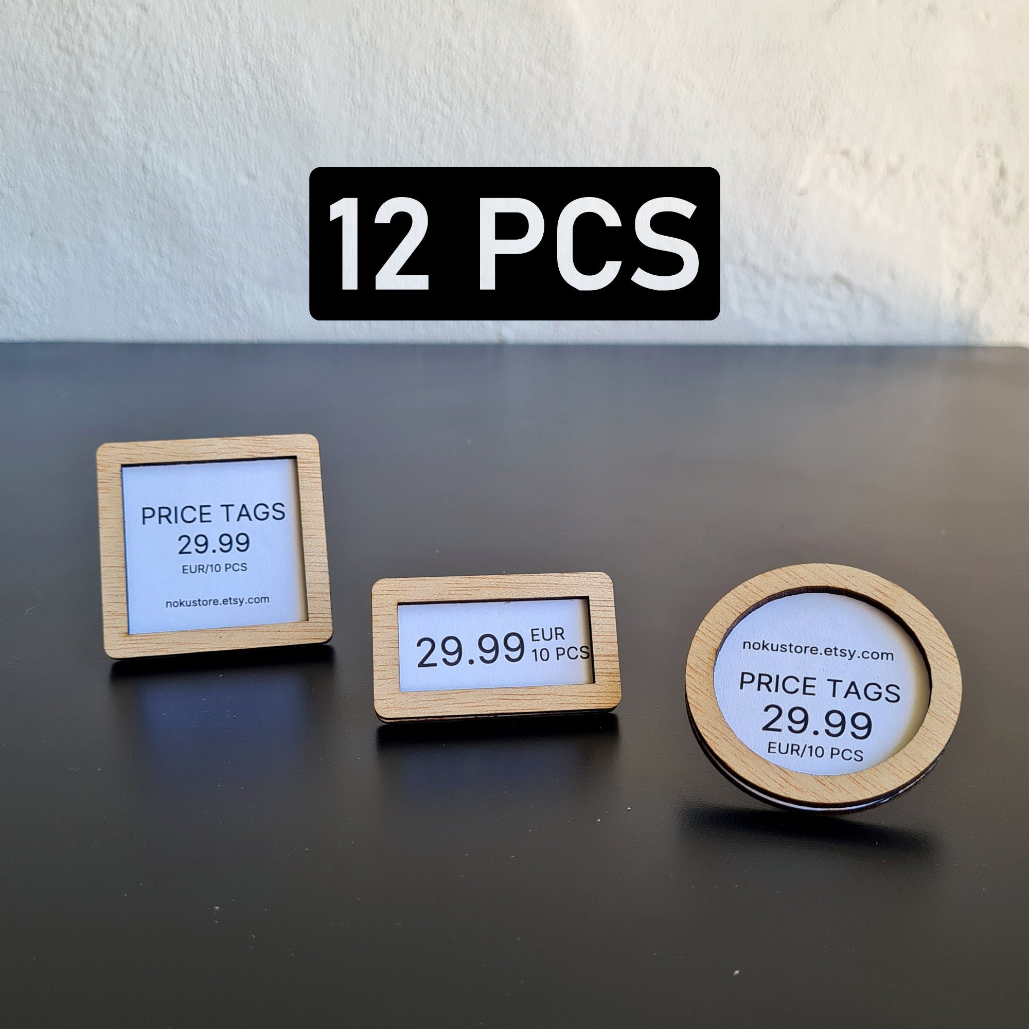 Small Wooden Price Tags for Retail Pricing Display 