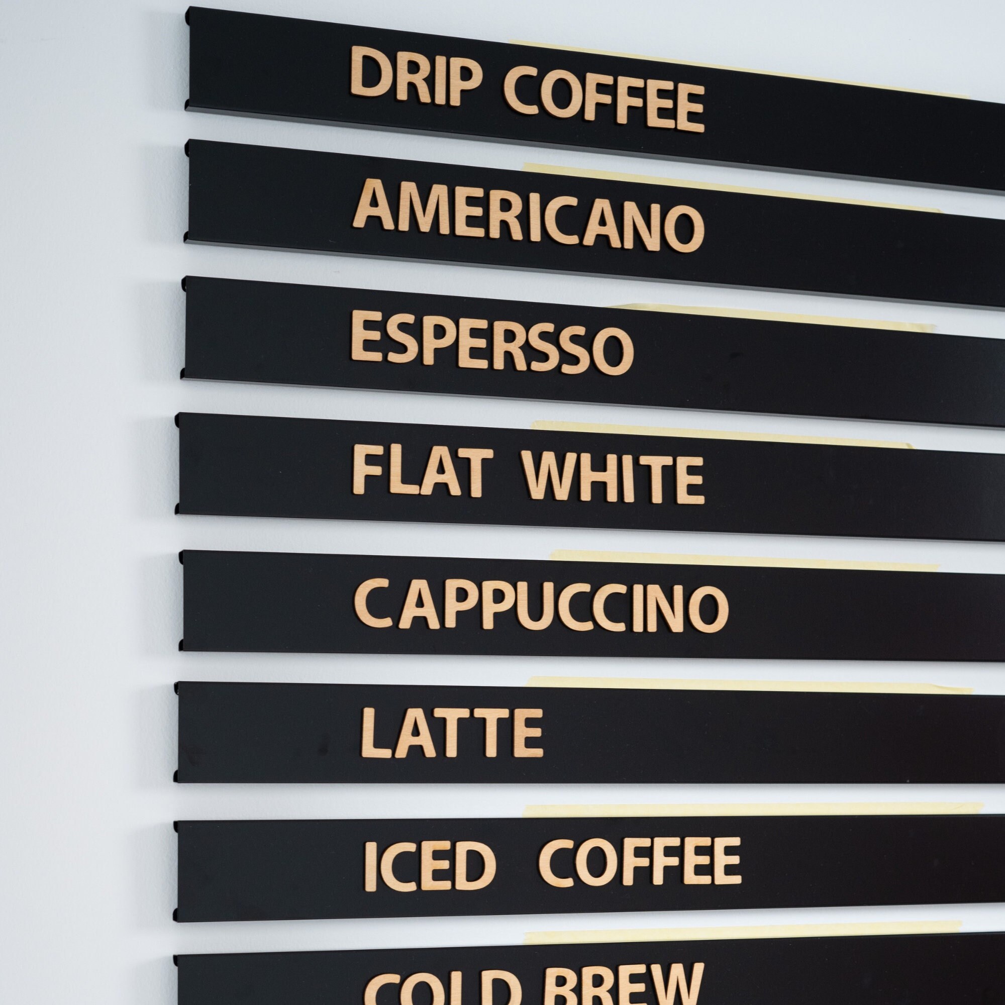 Wall Menu Kit. Menu Display Panels for Coffee Shops, Bars, Bakeries ...