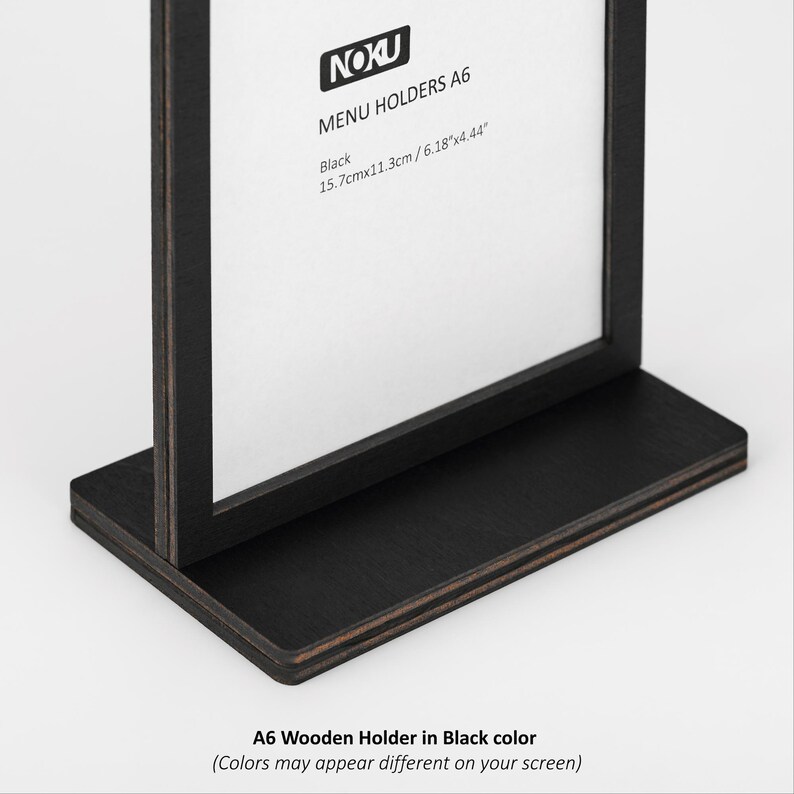 A6 Menu Rectangular Rustic Wood Table Menu Stand: Wedding Bar Sign, Coffee Shop Display - Etsy