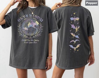 Comfort Colors® T-shirt, Onyx Storm Comfort Color T-Shirt, Fourth Wing Series Shirt, Dragon Rider Tee, Bookish Tee Gift For Book Lover Shirt