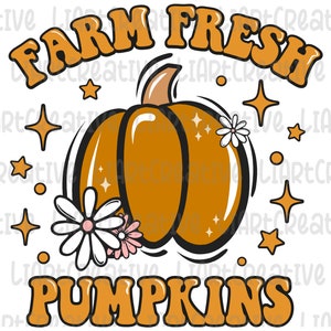 Farm Fresh Pumpkins PNG Design, Pumpkin Farm png, Pumpkin with Flowers png, Trendy  Fall Png designs, Fall png