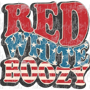Red White & Boozy retro PNG, 4th Of July Png, July 4th png, Patriotic png, America Retro Png, Sublimation Design Download