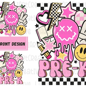 Pre-K PNG Designs Sublimation, School retro png, teaching png, Teach png, Back to school png
