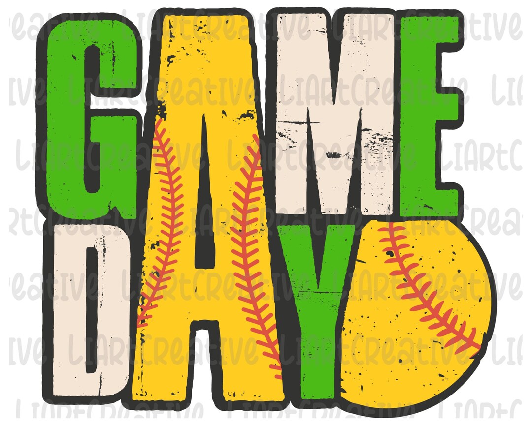 Softball Game Day PNG File, Softball Retro Png Sublimation Design