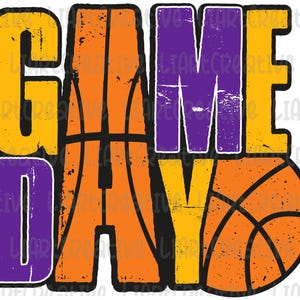 Diseño PNG de baloncesto para el día del juego, diseño de sublimación PNG de baloncesto retro morado y dorado, PNG de baloncesto, diseños de sublimación PNG de baloncesto