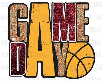 Spiel Basketball Tag PNG Design, Basketball Retro Maroon Gold Png Sublimationsdesign, Basketball PNG, Basketball PNG Sublimationsentwürfe
