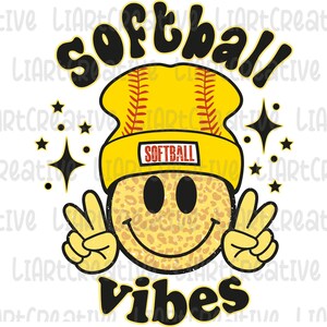 Softball Vibes Beanie Smile Png, Softball Smiled Png Sublimation Design, Softball Happy Face png, Softball png designs