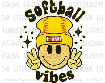Softball Vibes Beanie Smile Png, Softball Smiled Png Sublimation Design, Softball Happy Face png, Softball png designs