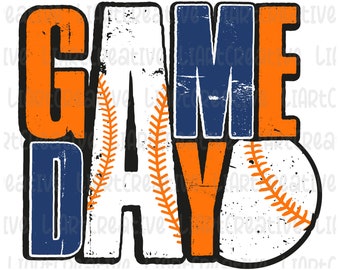 Día del juego de béisbol Archivo PNG azul marino y naranja, Diseño de sublimación Png púrpura dorado de béisbol, Diseño png de béisbol, PNG del día del juego