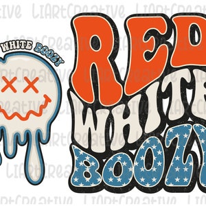 Rojo Blanco Boozy retro PNG, 4 de julio Png, 4 de julio png, Patriótico png, América Retro Png, Diseño de sublimación Descargar