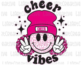 Cheer Vibes Beanie Smile png Png, Cheerleader Smiled Png Sublimation Design, Cheerleader Game Day png, Cheerleading png designs