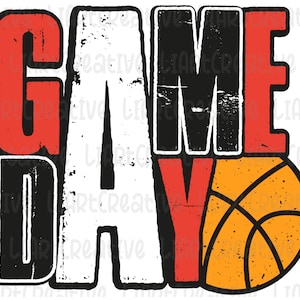 Diseño PNG de baloncesto en negro y rojo para el día del juego, diseño de sublimación PNG retro de baloncesto, PNG de baloncesto, diseños de sublimación PNG de baloncesto