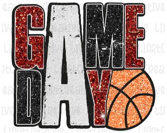 Spiel Basketball Tag PNG Design, Basketball Retro Schwarz Rot Glitter Png Sublimationsdesign, Basketball PNG, Basketball PNG Sublimation