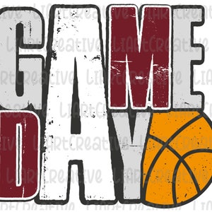 Game Day Basketball PNG Design, Basketball Retro Maroon Png Sublimation Design, Basketball png, Basketball png sublimation designs