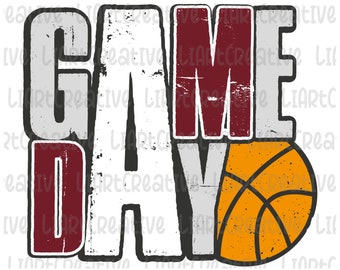 Spieltag Basketball PNG Design, Basketball Retro Kastanienbraun Png Sublimationsdesign, Basketball png, Basketball png Sublimationsdesigns