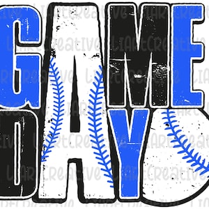 Archivo negro y azul del día del juego de béisbol, diseño de sublimación png retro de béisbol, diseño png de béisbol, PNG del día del juego