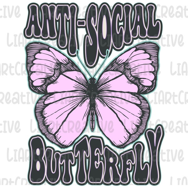 Anti Social Butterfly - Etsy