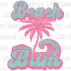 Beach Bum png, Summer PNG, Beach Life png, Summer designs png, Palm png design, Palm with wave Png, Png designs for sublimation download