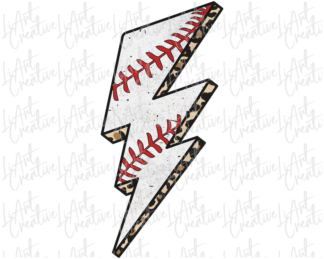 Baseball Lightning Bolt Png, Baseball Png Sublimation Design Etsy