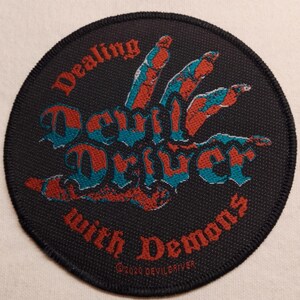 DevilDriver – Umgang mit Dämonen – Gewebte Aufnäher-Verzierung für Kampfjacken, Hosen und Rucksäcke