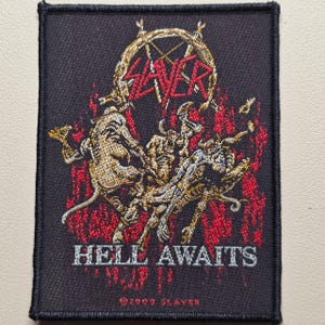 Slayer - Hell Awaits - Écusson tissé pour vestes de combat