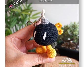 Bob-omb Keychain Crochet Pattern (PDF) Anime Inspired Amigurumi