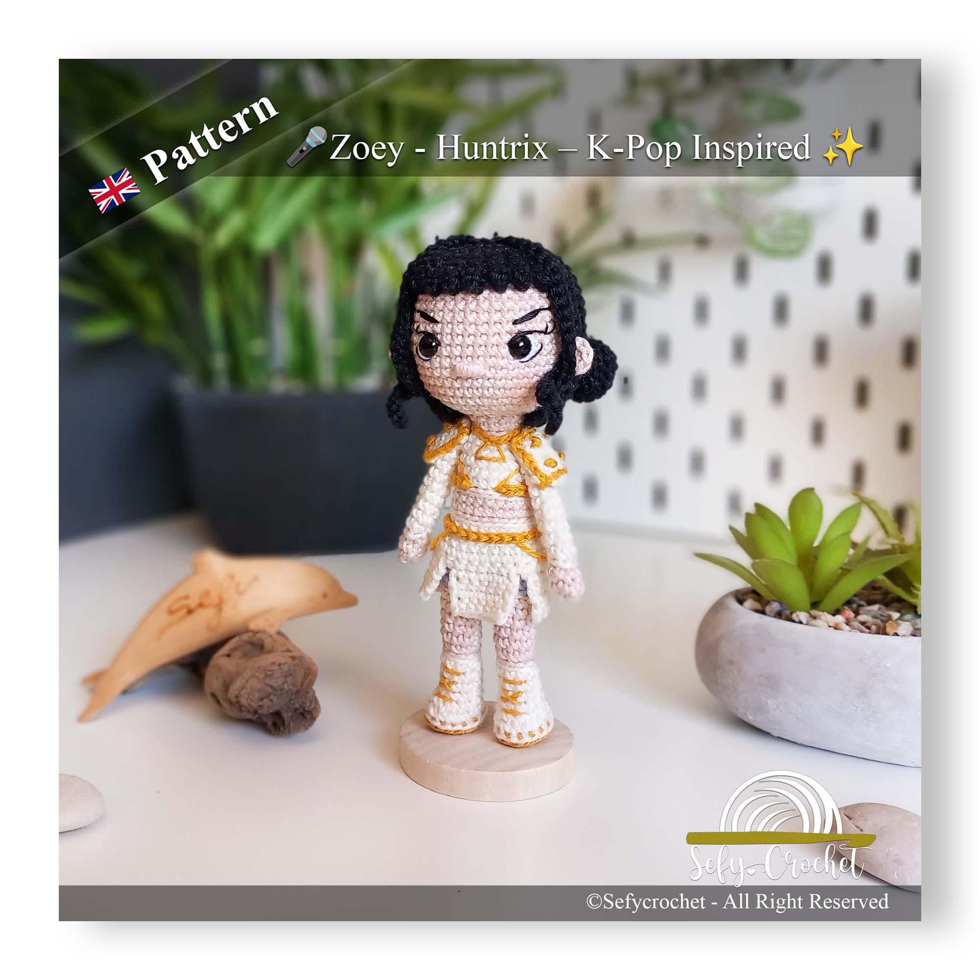 Zoey Crochet Pattern: K-pop Demon Hunters Inspired (PDF) - Etsy Israel