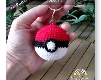 Pokeball Keychain Crochet Pattern (PDF)