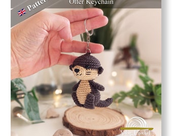 Otter Crochet Pattern (PDF) Amigurumi Keychain – Beginner Friendly