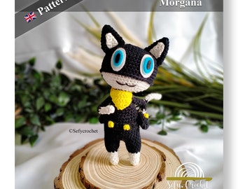 Morgana - Persona 5 - Amigurumi Crochet Pattern - PDF - English Instructions