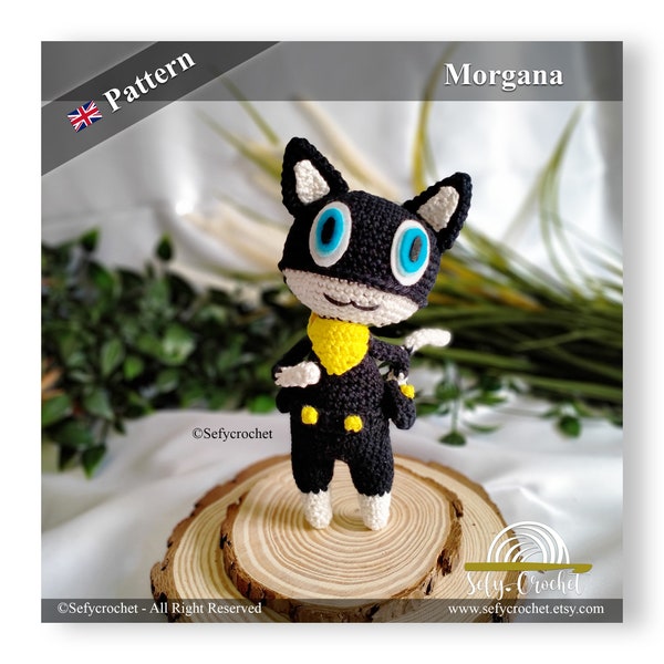 Morgana - Persona 5 - Amigurumi Crochet Pattern - PDF - English Instructions