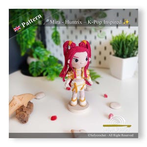 Mira Huntrix – K-Pop Demon Hunter Inspired - Amigurumi Crochet Pattern - PDF - Instructions in English