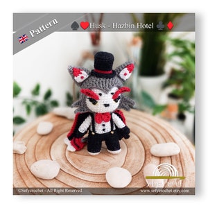 Husk - Hazbin Hotel - Amigurumi Crochet Pattern - PDF - Instructions in English