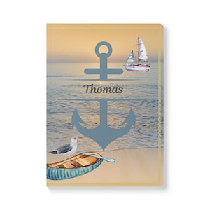 Personalized Name Sailing Boat Softcover Journal (With Inside Prints)