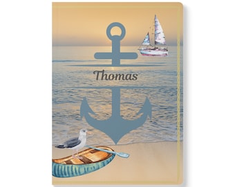 Diario de tapa blanda con nombre personalizado de un velero (con impresiones interiores)
