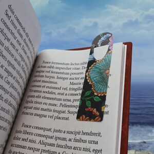 Floral Bookmark,  Handrawn book accessories, Handmade wildflower design