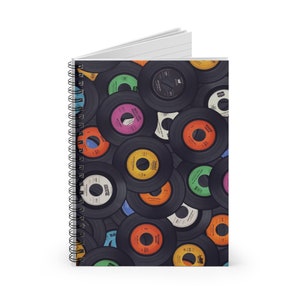 Vinyl Visions: The Authentic 1970s Record Pile Notebook - Ruled Line