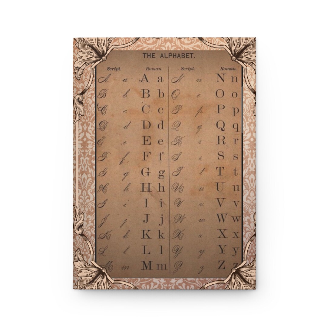 Magazine Cursive Elegant Victorian Guide to Cursive Writing Hardcover Journal Matte - Etsy