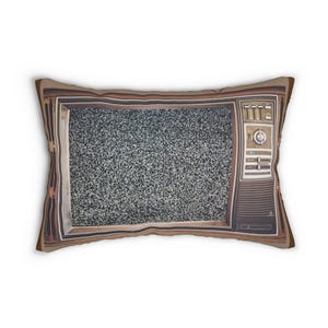 Retro TV 1970 Spun Polyester Lumbar Pillow
