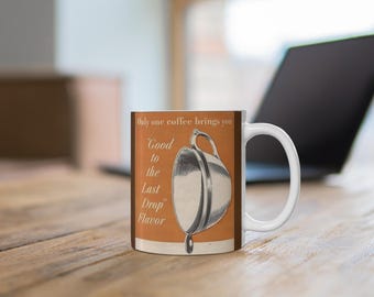 Vintage Kaffeetasse, Retro Küchen Dekor, Geschenk für Kaffeeliebhaber