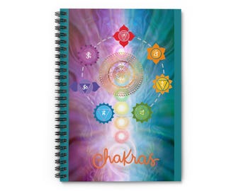 Chakras Guide Meditation Spiritual Spiral Notebook - Ruled Line