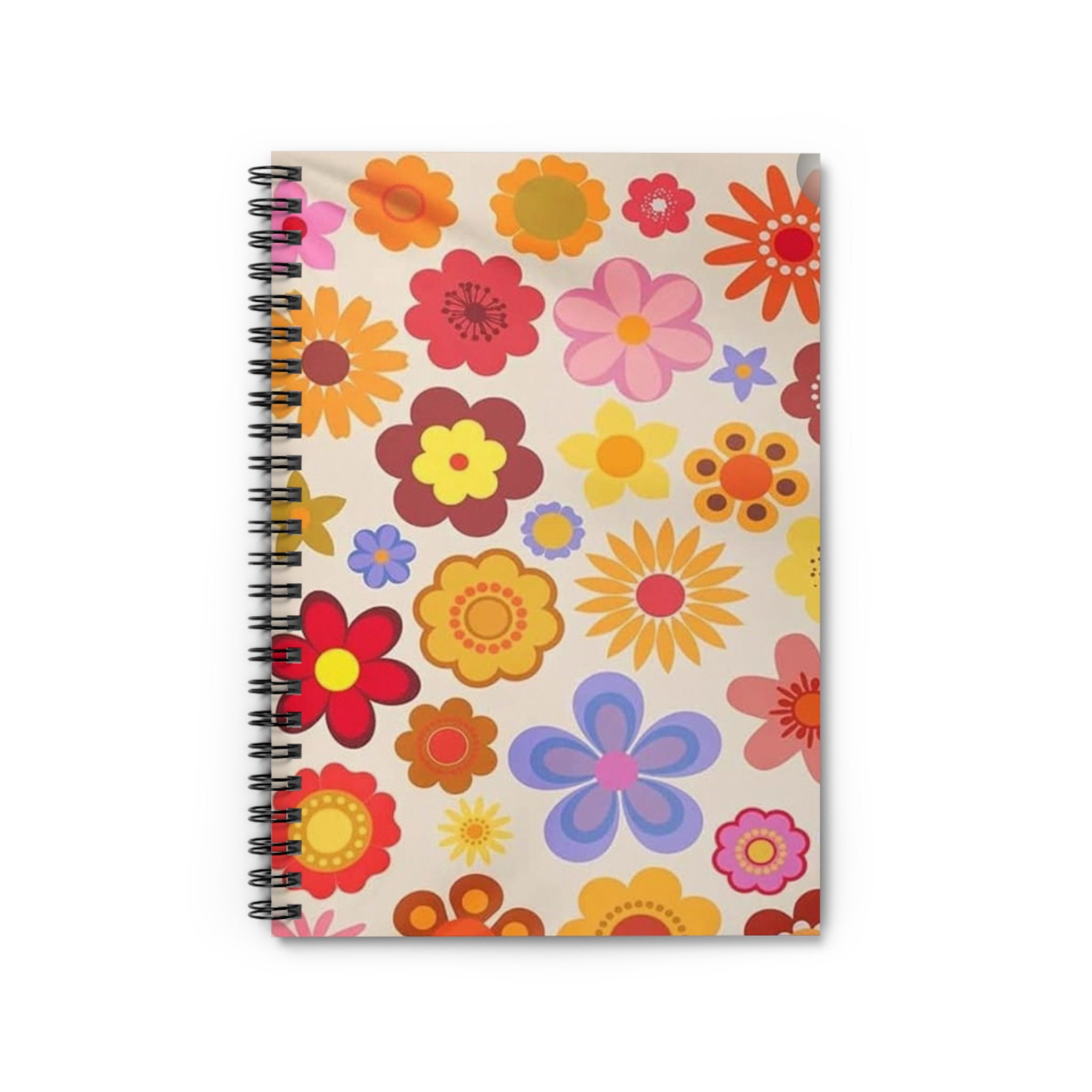 1960 Flower Power Vintage Spiral Notebook - Ruled Line - Etsy