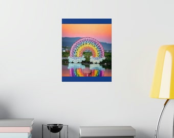 Mandala Rainbow Art Print: Hand-Drawn Pride Decor