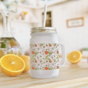 Sweet Vintage Strawberry Fields Mason Jar