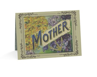 Mother is Like a Flower Mothers Day Greeting Cards (1, 10, 30, and 50pcs)