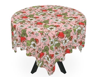 Mantel de campos de fresas vintage
