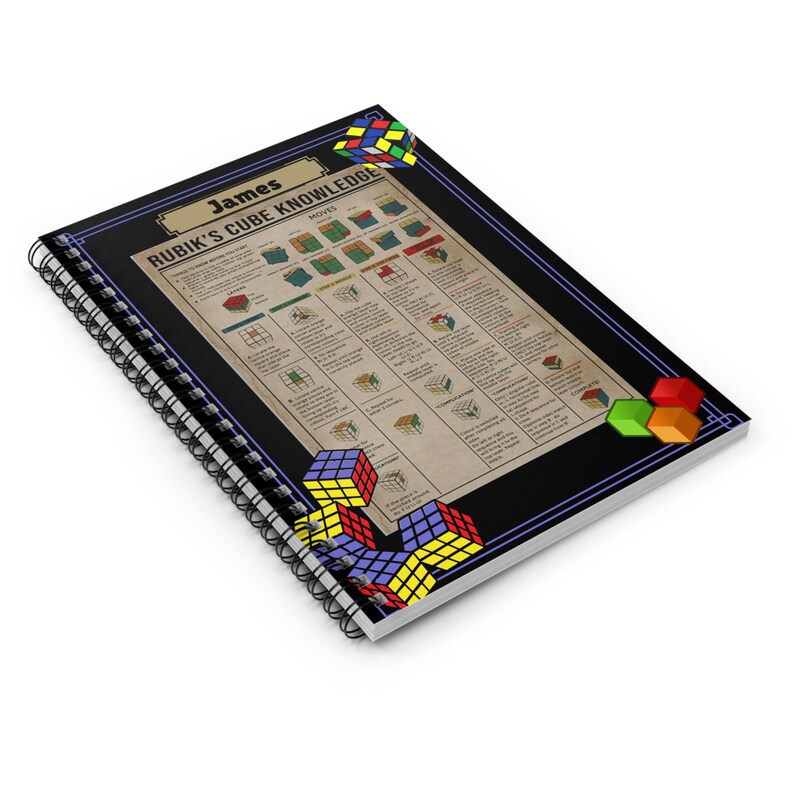 Cube Notebook Personalized Rubik's Cube Game Guide Spiral Notebook - Etsy