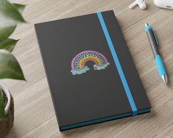 Handmade Mandala Rainbow Journal: Ruled Writing Notebook